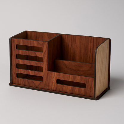 Rustic Handmade Wooden Pen Holder