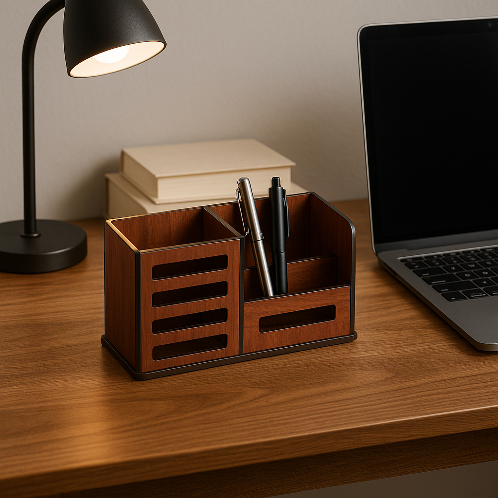 Rustic Handmade Wooden Pen Holder