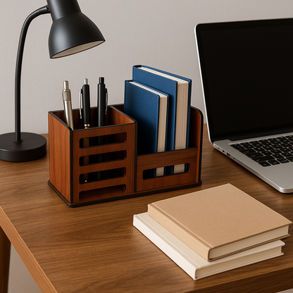 Rustic Handmade Wooden Pen Holder