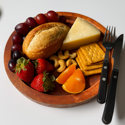 Acacia Wood Serving Platter – Rustic Engraved Board