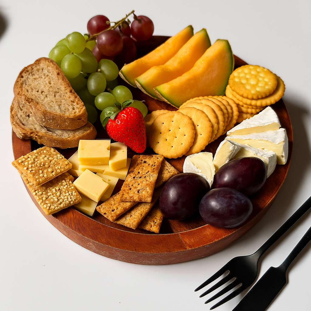 Acacia Wood Serving Platter – Rustic Engraved Board