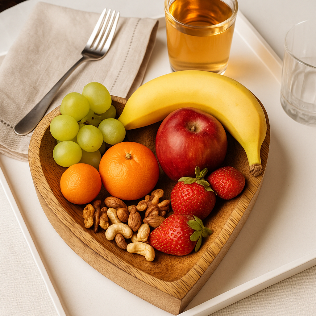 Hand Carved Wooden Heart Serving Bowl