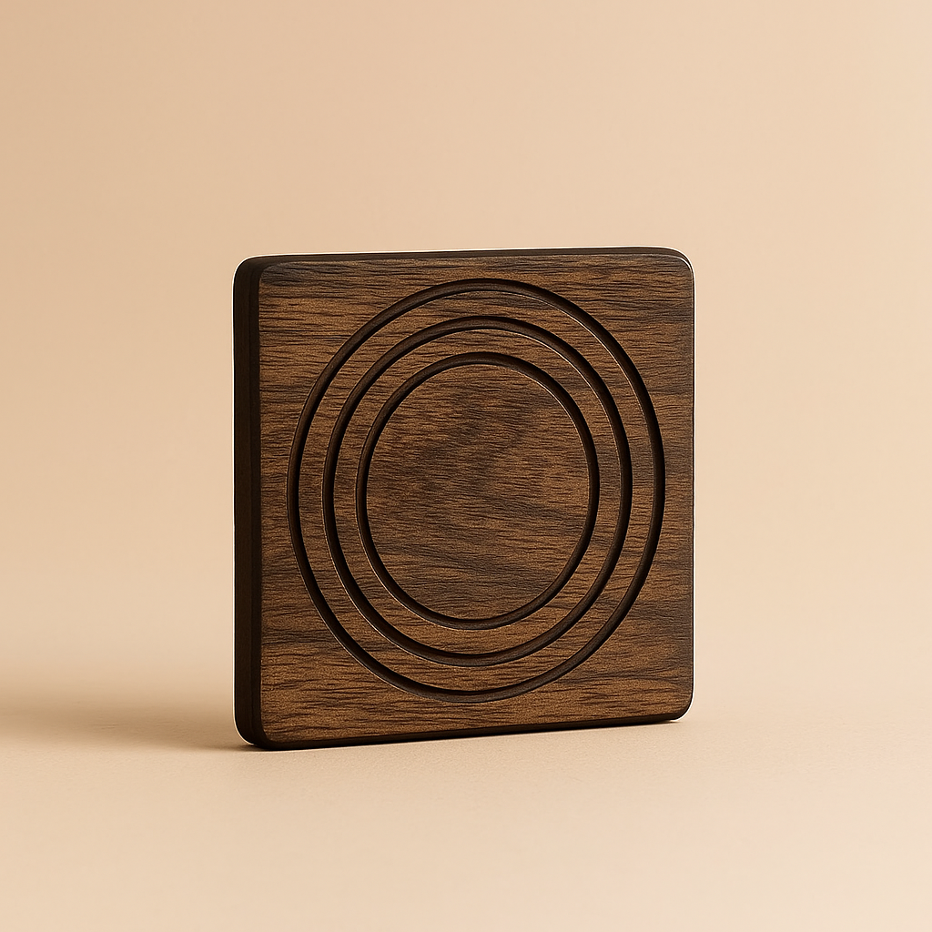 Rustic Wooden Coaster Set of 6