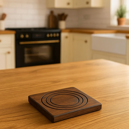 Rustic Wooden Coaster Set of 6