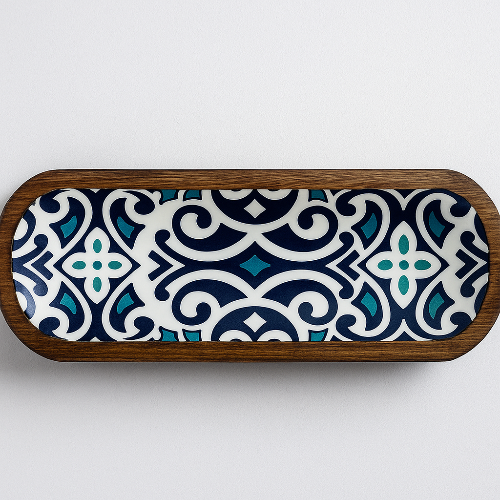Handcrafted Wooden Ceramic serving tray