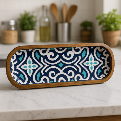 Handcrafted Wooden Ceramic serving tray