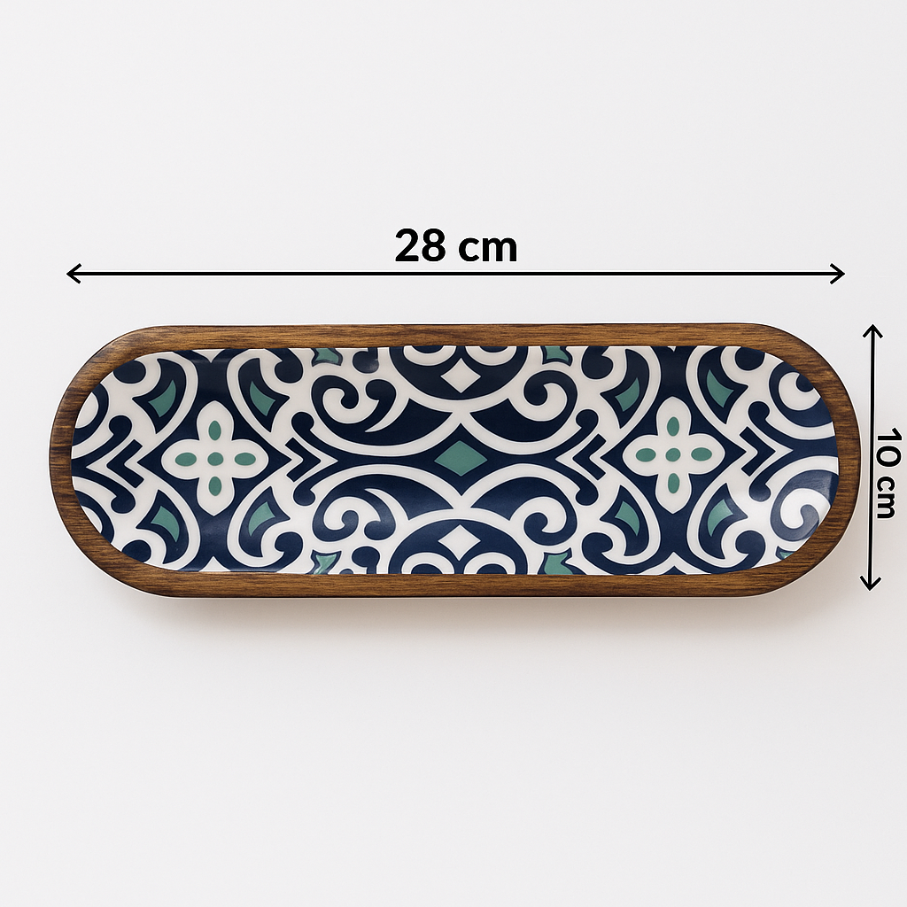 Handcrafted Wooden Ceramic serving tray
