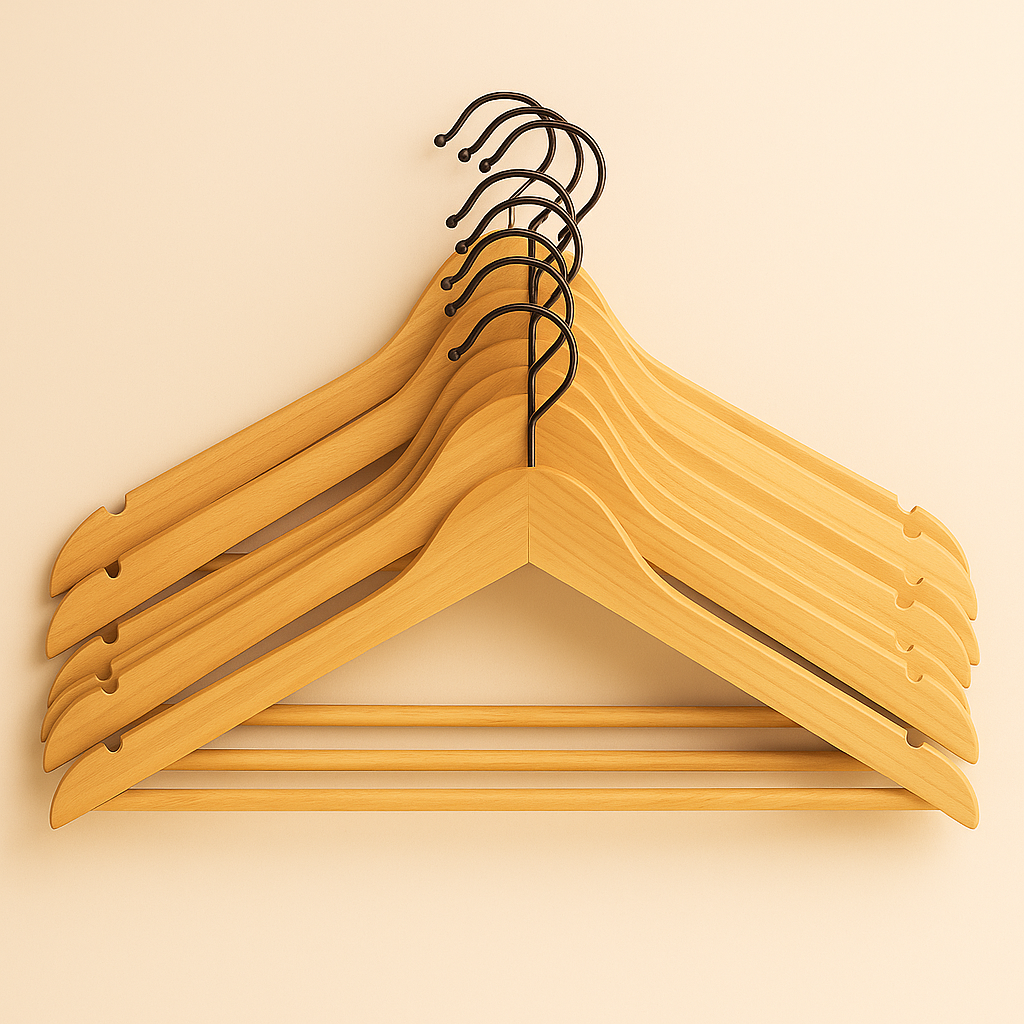 Rustic Solid Wood Clothing Hangers