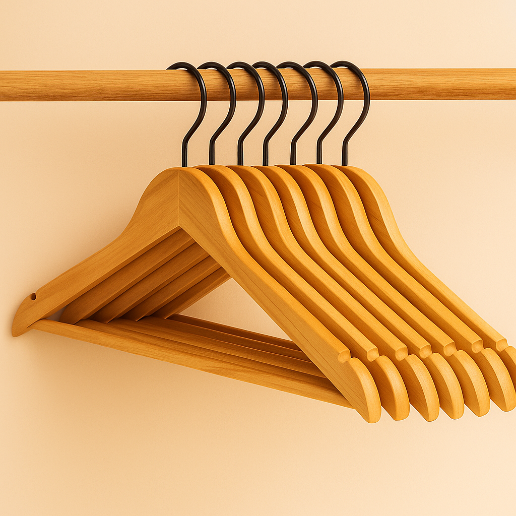 Rustic Solid Wood Clothing Hangers