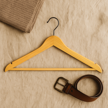 Rustic Solid Wood Clothing Hangers