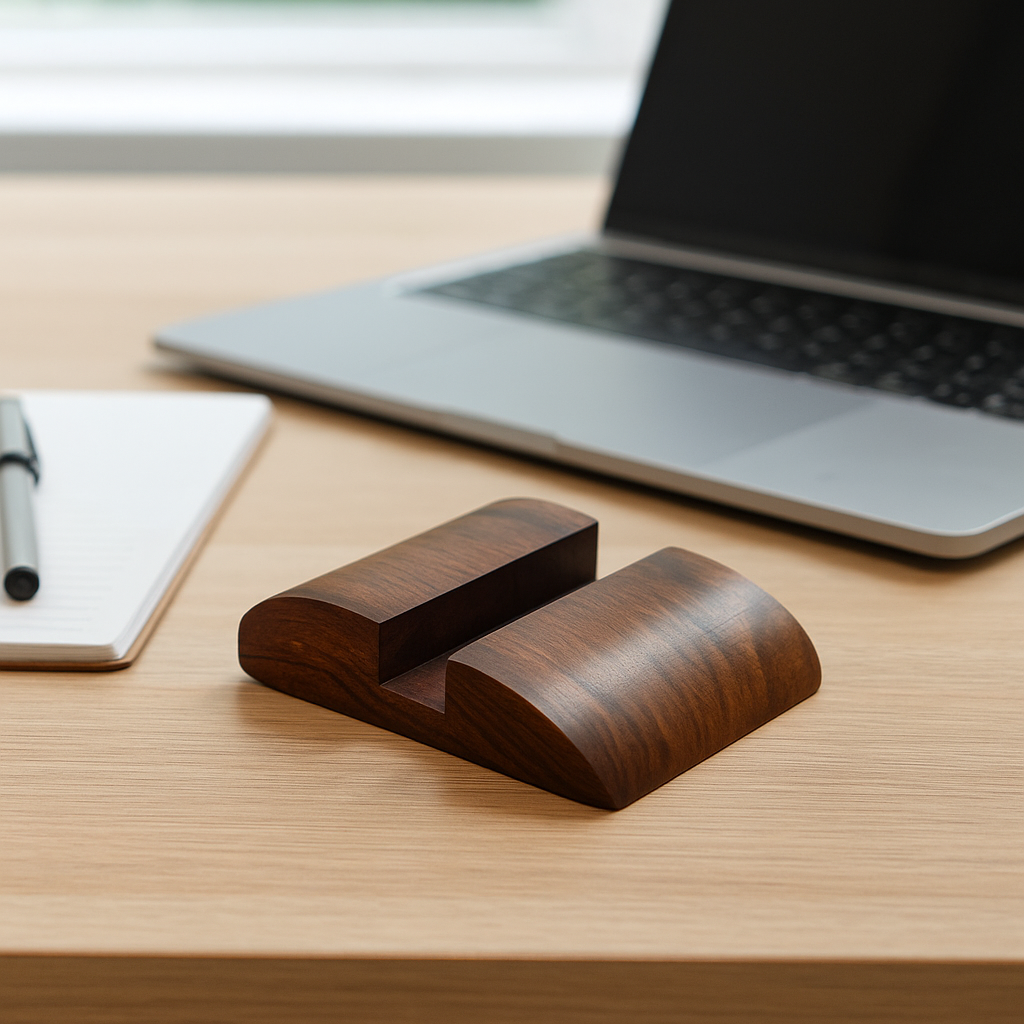 Wooden Walnut Smart Phone Holder