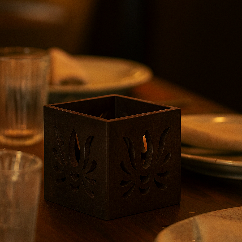 Handmade walnut Cutlery Holder Organiser