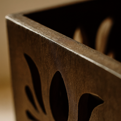 Handmade walnut Cutlery Holder Organiser