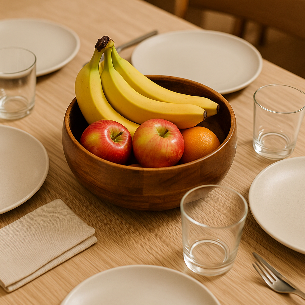 Handcrafted Wooden Fruit Bowl