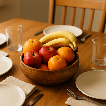 Handcrafted Wooden Fruit Bowl