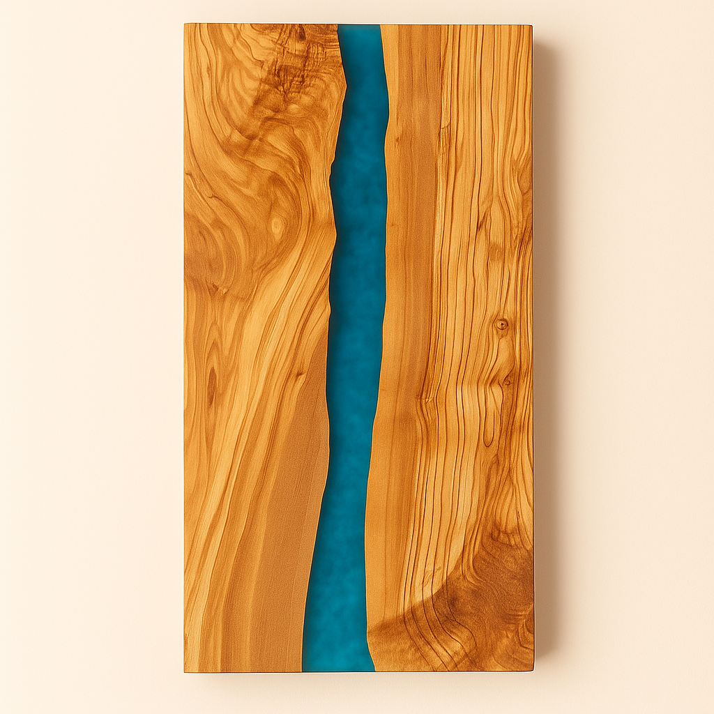 Epoxy Resin Olive Wood Serving Platter