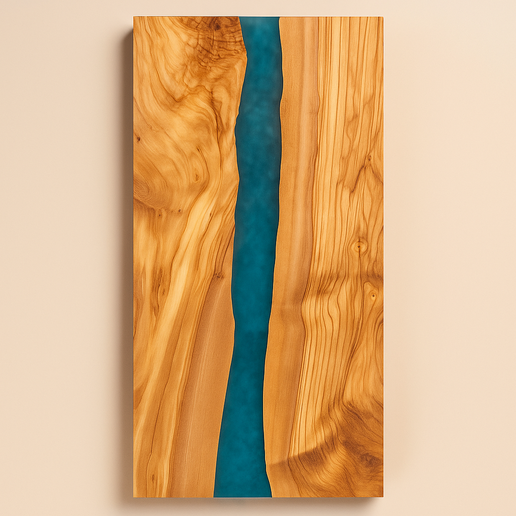 Epoxy Resin Olive Wood Serving Platter