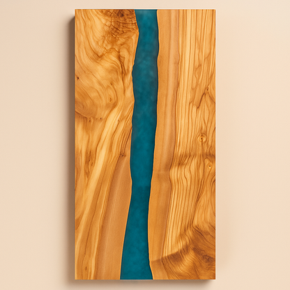 Epoxy Resin Olive Wood Serving Platter