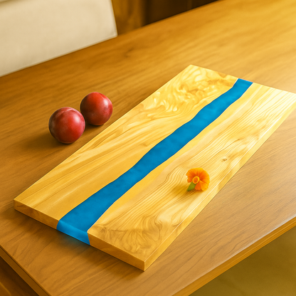 Epoxy Resin Olive Wood Serving Platter