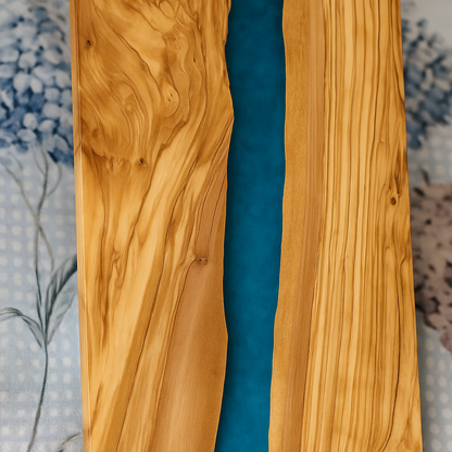 Epoxy Resin Olive Wood Serving Platter