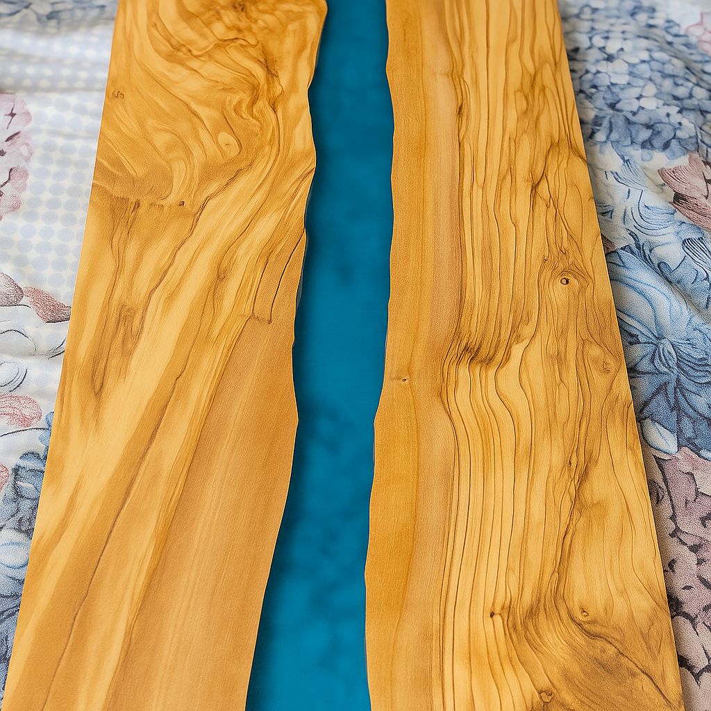 Epoxy Resin Olive Wood Serving Platter