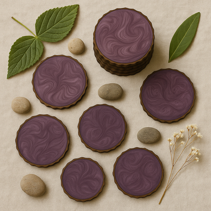 Handcrafted Purple Swirl set of 4 Wooden Coasters