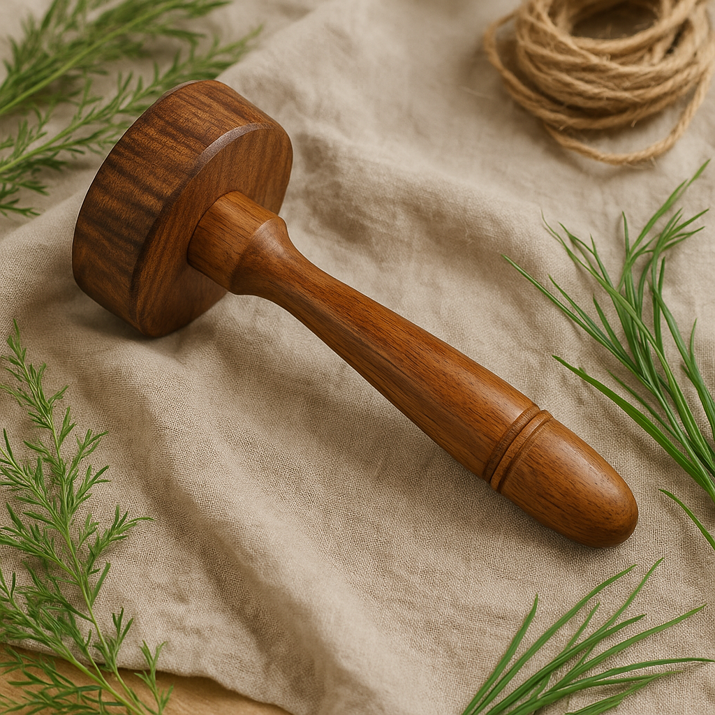 Handmade Wooden Masher for Potatoes & Herbs