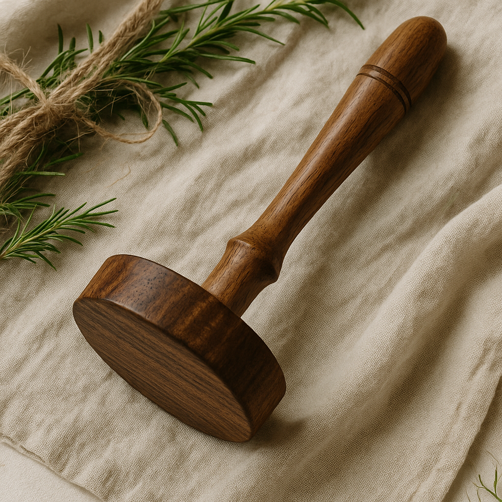 Handmade Wooden Masher for Potatoes & Herbs