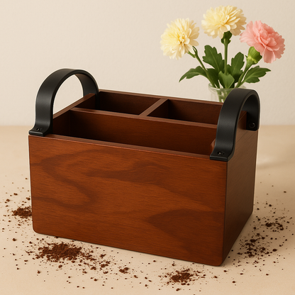 Engraved Wooden Cutlery Napkin Holder