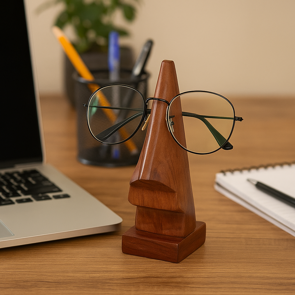 Handmade Walnut Eye Glass Holder