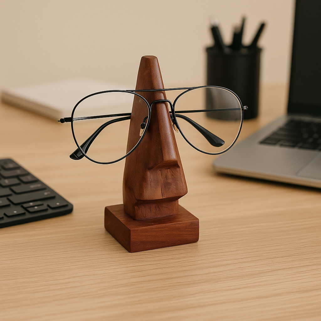 Handmade Walnut Eye Glass Holder