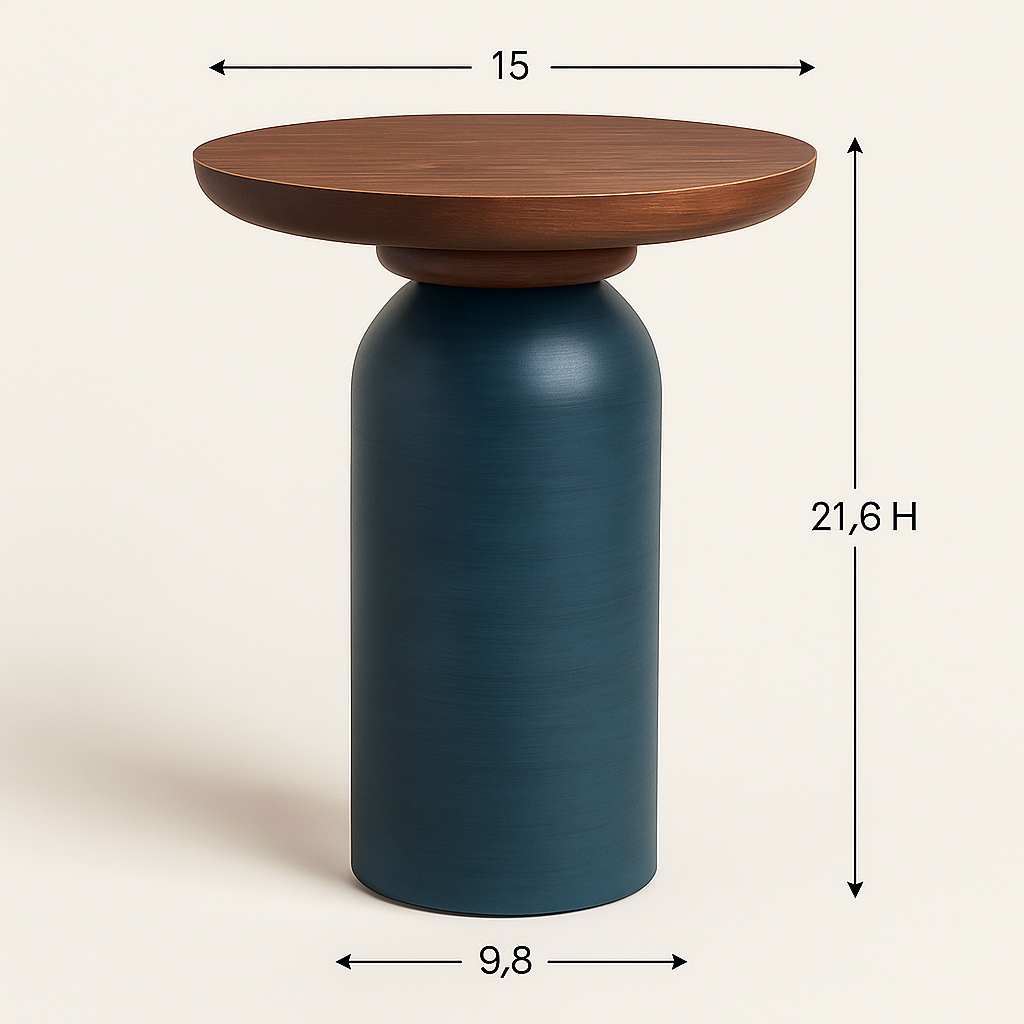 Round Solid Wooden Coffee Table for Indoor and Outdoor Purposes