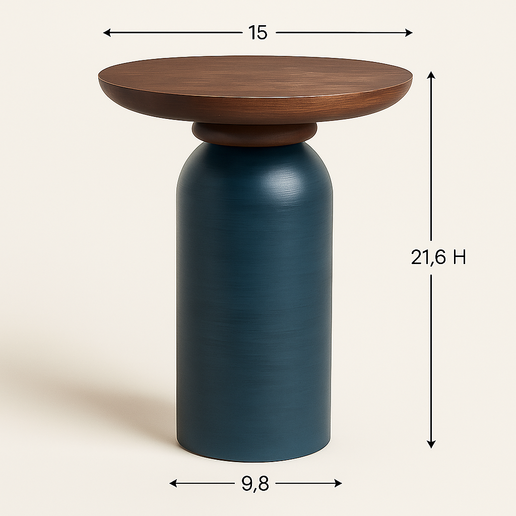 Round Solid Wooden Coffee Table for Indoor and Outdoor Purposes