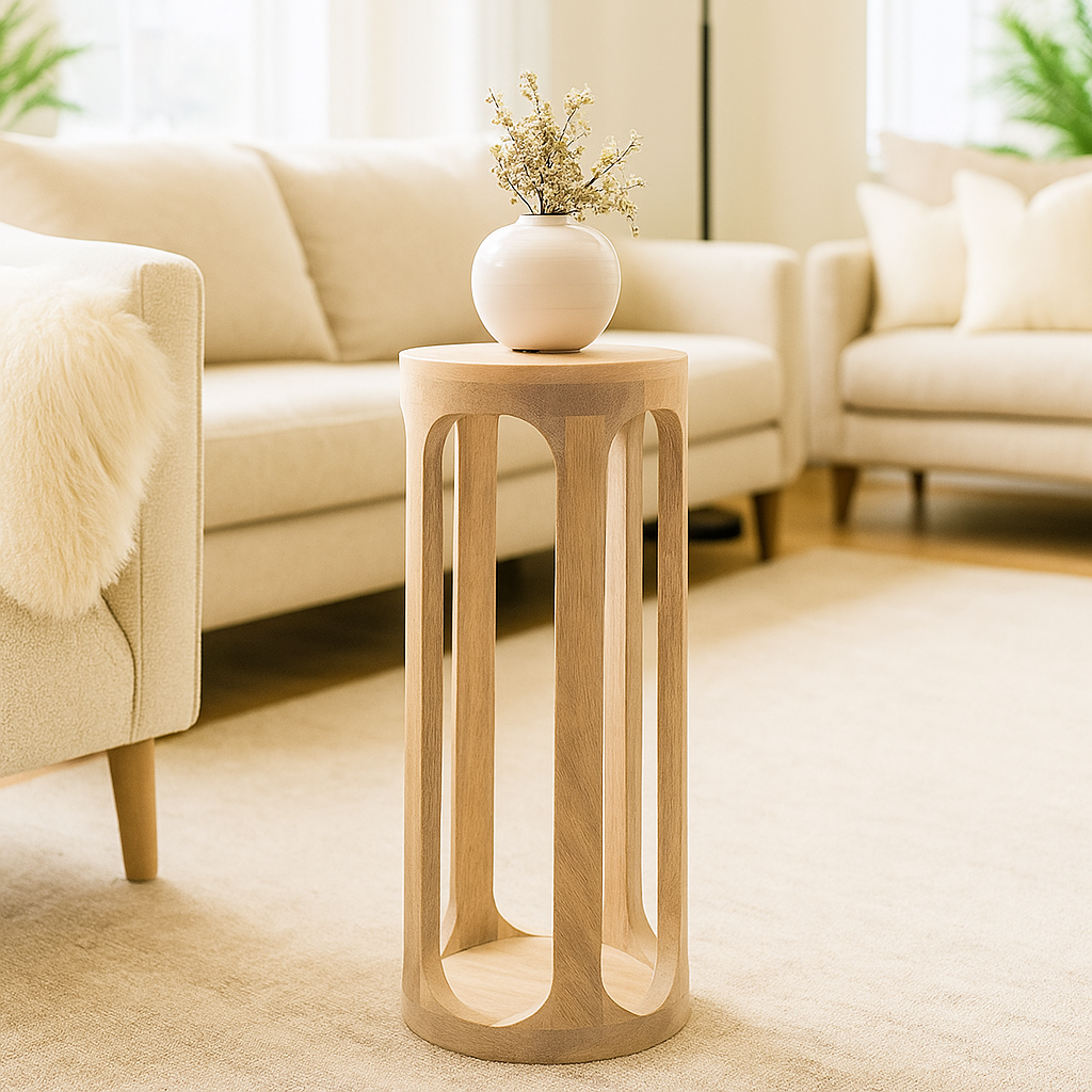 Handmade Wooden Side Table Nightstand Plant Stand