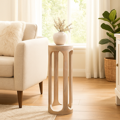 Handmade Wooden Side Table Nightstand Plant Stand