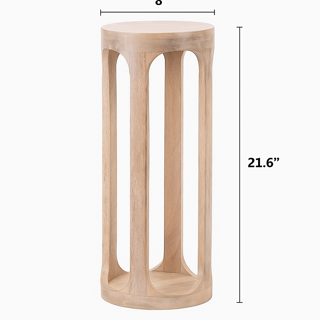 Handmade Wooden Side Table Nightstand Plant Stand