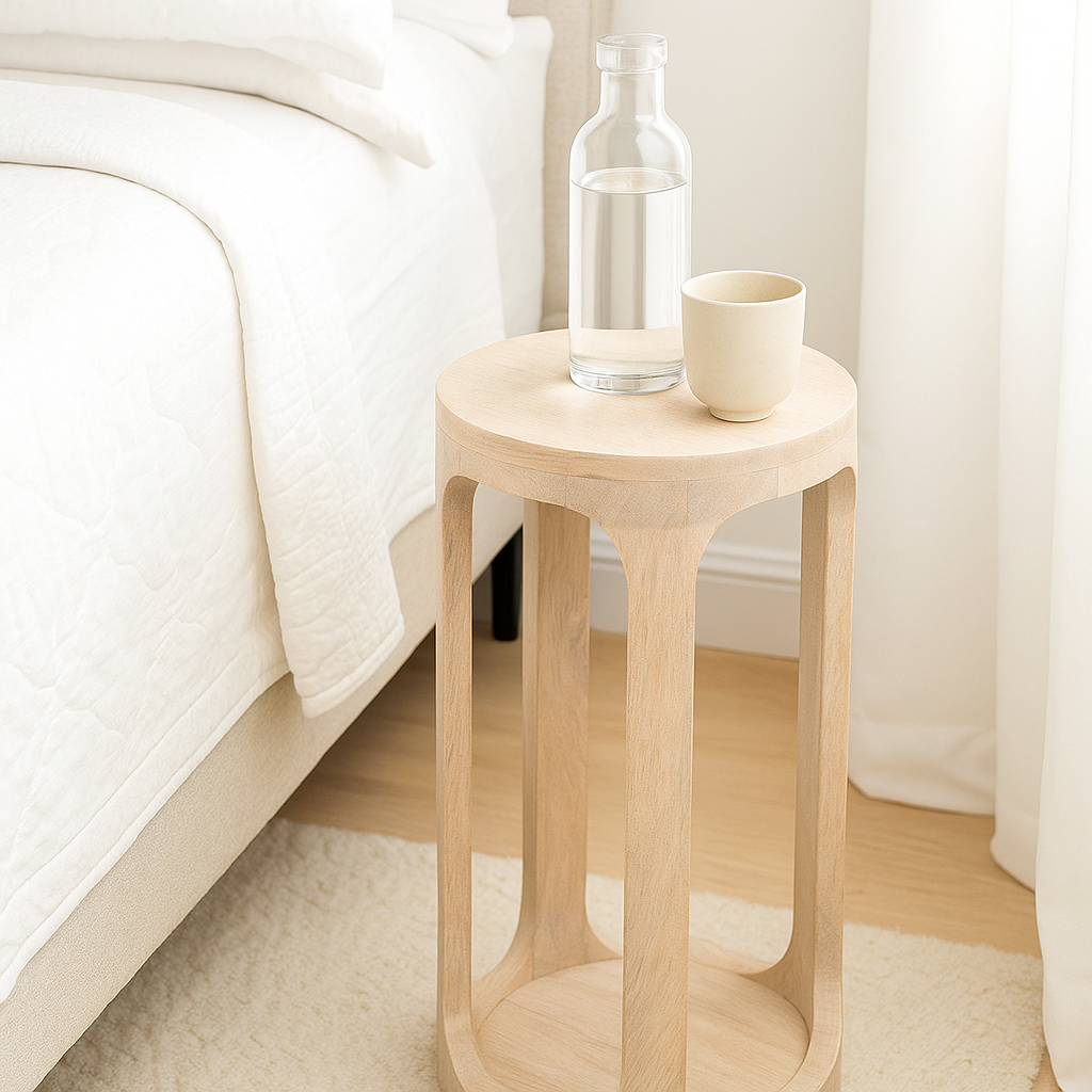 Handmade Wooden Side Table Nightstand Plant Stand