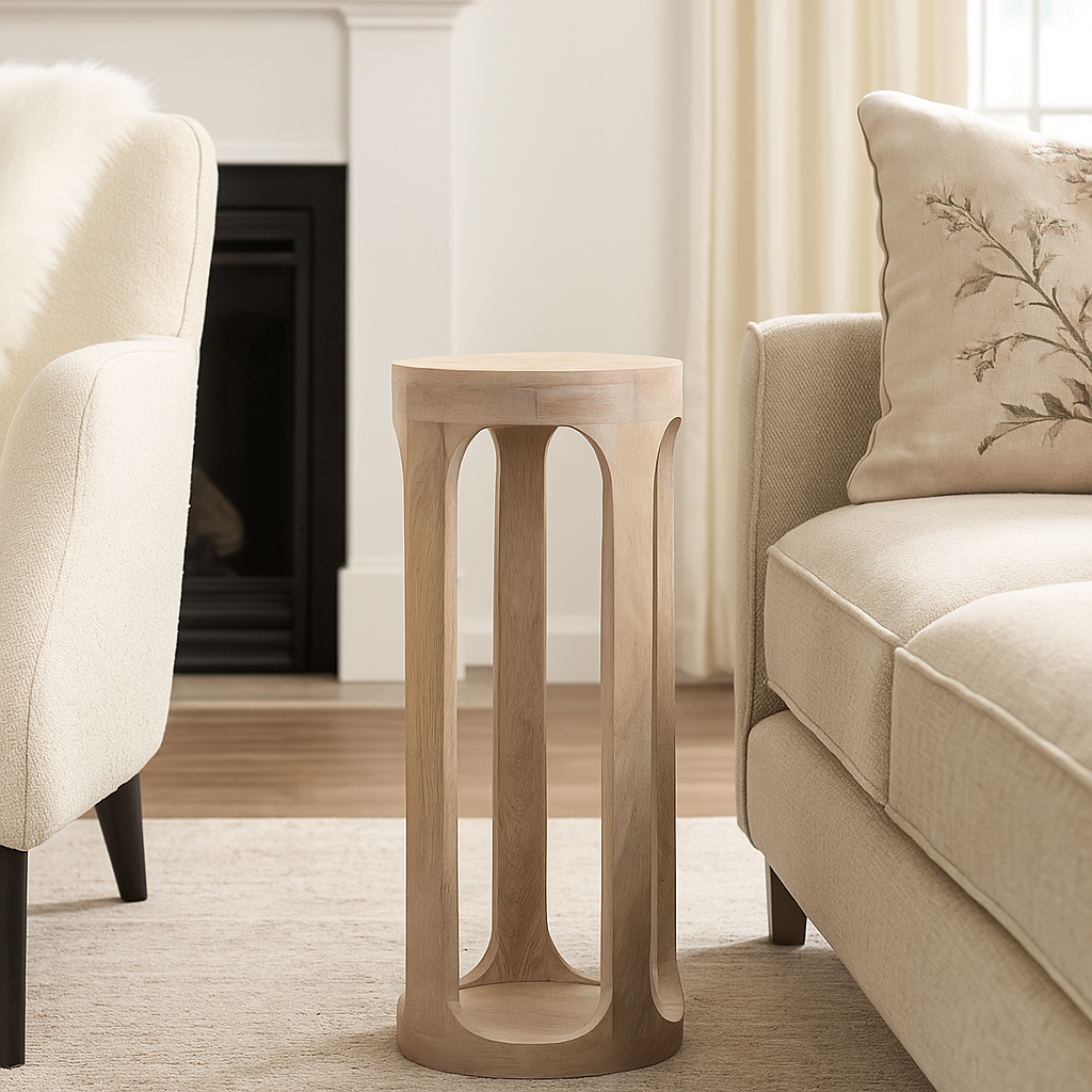 Handmade Wooden Side Table Nightstand Plant Stand