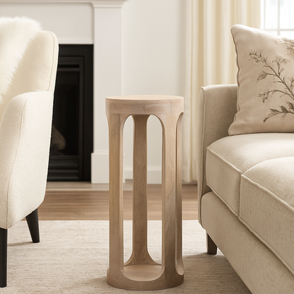 Handmade Wooden Side Table Nightstand Plant Stand