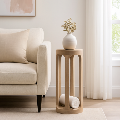 Handmade Wooden Side Table Nightstand Plant Stand