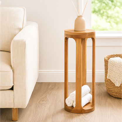 Handmade Wooden Side Table Nightstand Plant Stand