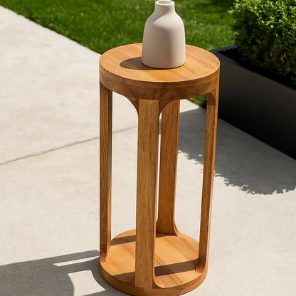 Handmade Wooden Side Table Nightstand Plant Stand
