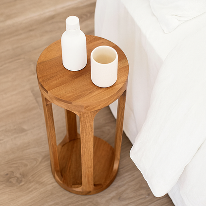 Handmade Wooden Side Table Nightstand Plant Stand