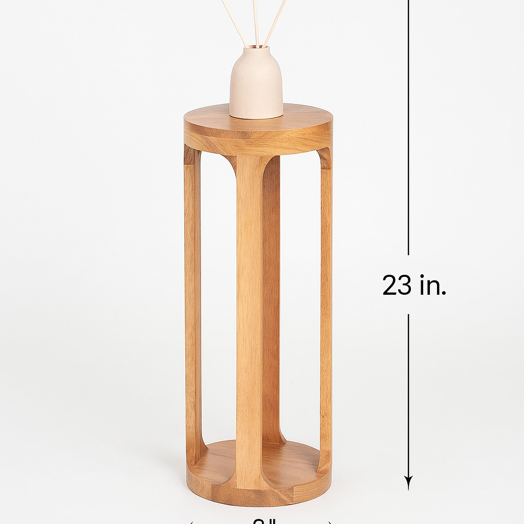 Handmade Wooden Side Table Nightstand Plant Stand