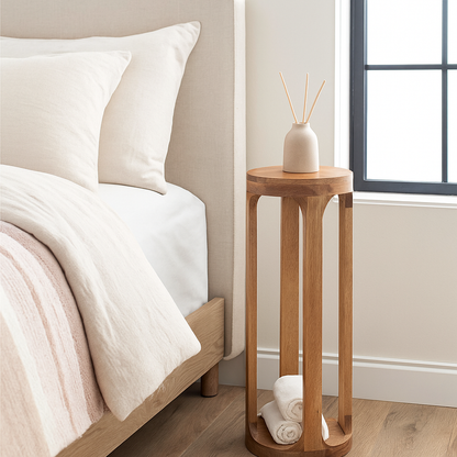 Handmade Wooden Side Table Nightstand Plant Stand