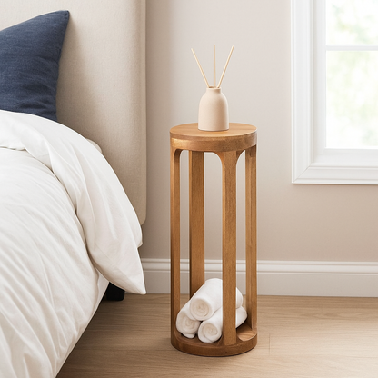 Handmade Wooden Side Table Nightstand Plant Stand