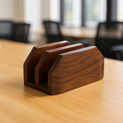 Dual Vertical Wooden Laptop Stand