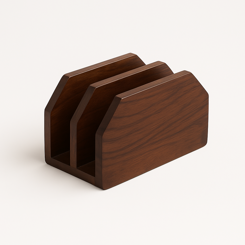 Dual Vertical Wooden Laptop Stand