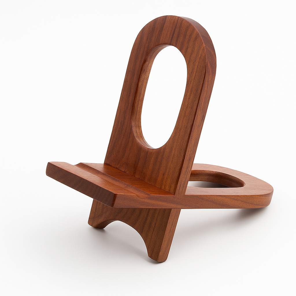 Rustic Handle Design Mobile Wooden Stand