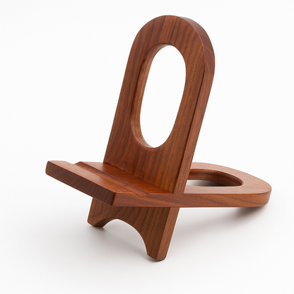 Rustic Handle Design Mobile Wooden Stand